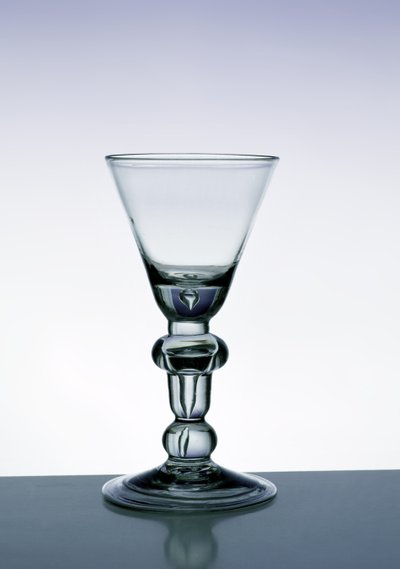 Baluster stem goblet by English School